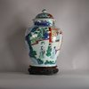 W836 A wucai baluster jar and cover, Shunzhi period (1644-1661),
