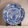 W841 Fine Massive Japanese blue and white Arita dish, 17th century