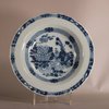 W871 English delft blue and white plate, circa 1750-60, probably Bristol,  painted  in the Chinese style