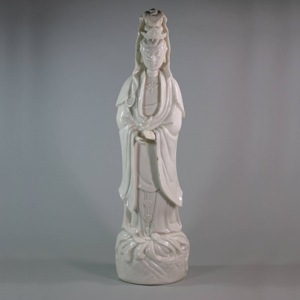W88 Blanc de Chine figure of Guanyin, Kangxi (1661–1722)