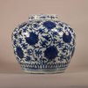 W912 A blue and white 'lotus' jar, Ming Dynasty, Wanli (1573-1620)