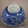 W915 A FINE BLUE AND WHITE 'LOTUS' BOWL KANGXI SIX-CHARACTER MARK AND OF THE PERIOD (1662-1722