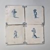 W950 Set of four 17th century tiles