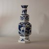 W967 Chinese blue and white hexagonal porcelain vase, Kangxi (1662-1722),
