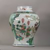 W970 Chinese famille verte baluster vase Kangxi(1662-1772)
