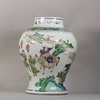 W970 Chinese famille verte baluster vase Kangxi(1662-1772)