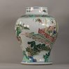 W970 Chinese famille verte baluster vase Kangxi(1662-1772)