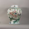 W970 Chinese famille verte baluster vase Kangxi(1662-1772)