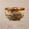 W988 A fine Ryokuzan Meiji period earthenware butterfly small bowl,
