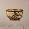 W988 A fine Ryokuzan Meiji period earthenware butterfly small bowl,
