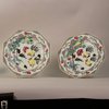 W991 Pair of famille rose plates early Qianlong