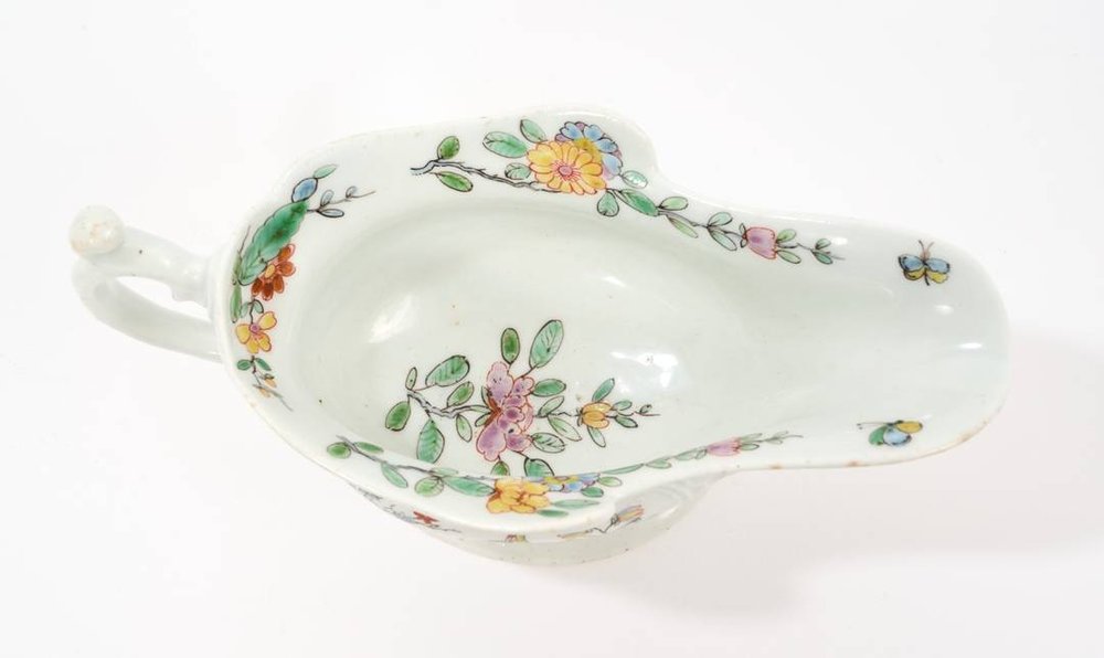 XX Worcester sauceboat, circa 1752-53