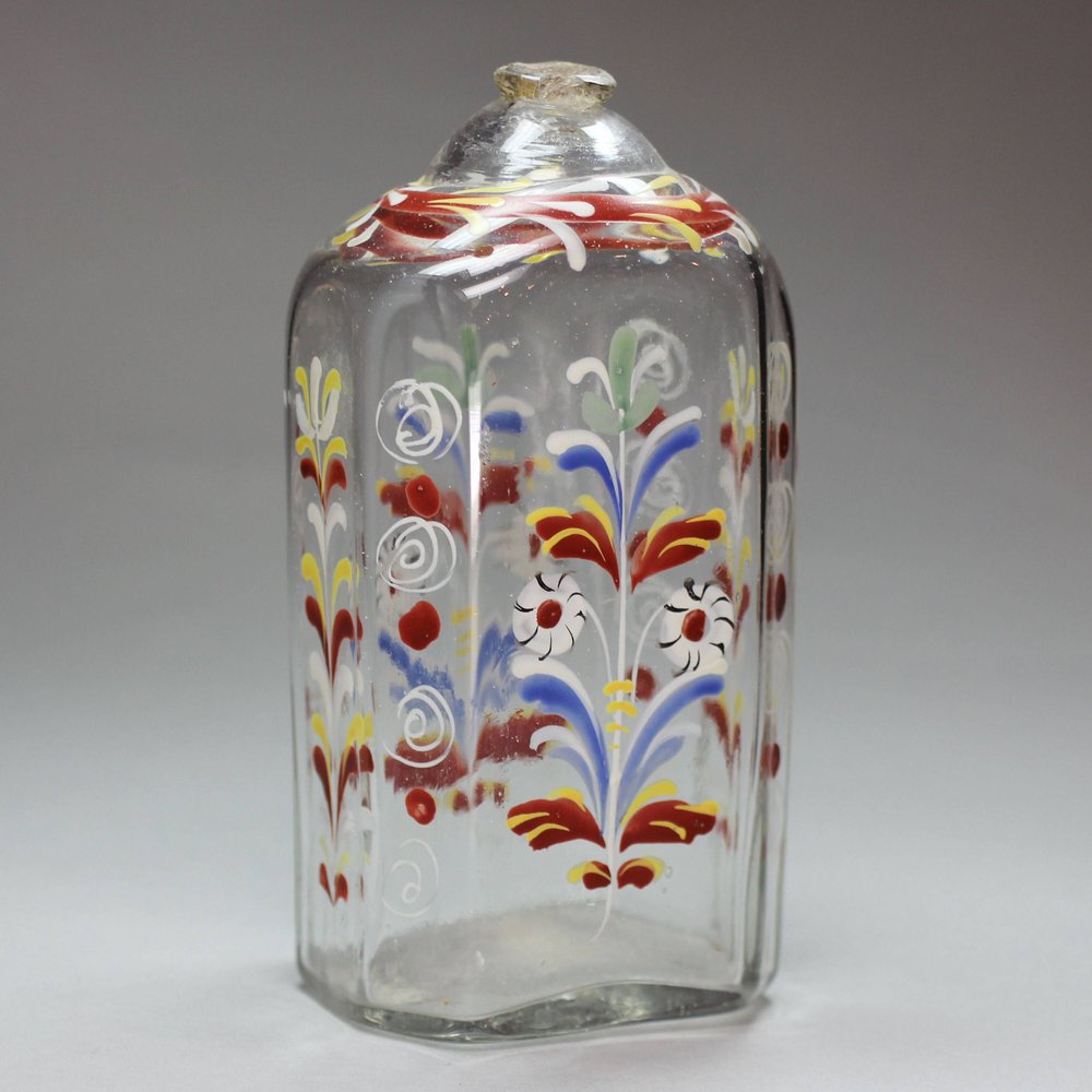 X121 Bohemian glass bottle, 18th century