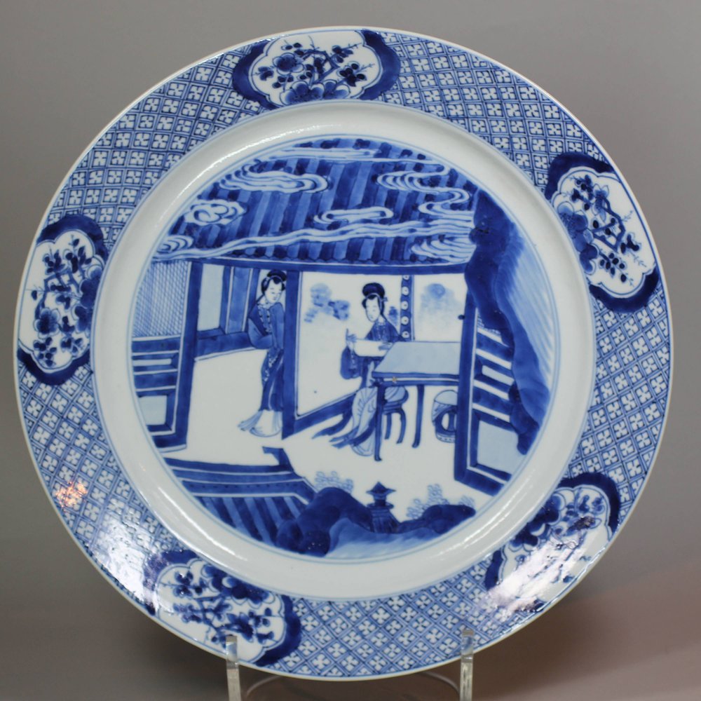 X150 Blue and white plate, Kangxi (1662-1722)