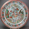 X179 Famille verte piecrust dish Kangxi (1662-1722)