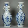 X309 Pair Chinese blue and white vases, Kangxi (1662-1722)