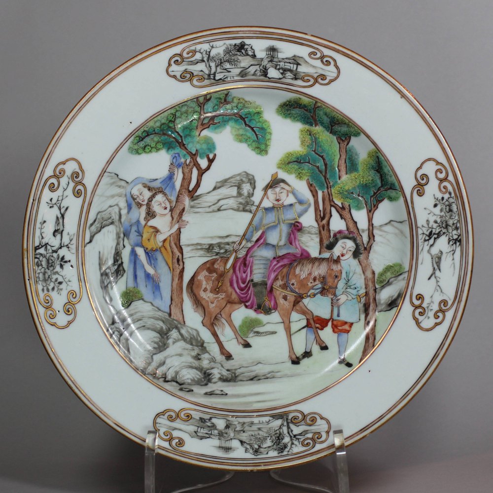 X466 Famille-rose plate Qianlong(1736-1795)