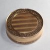 X46B Gold circular Snuff box, 19th century, with French marks