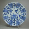 X500 Blue and white dish, Kangxi (1662-1722)