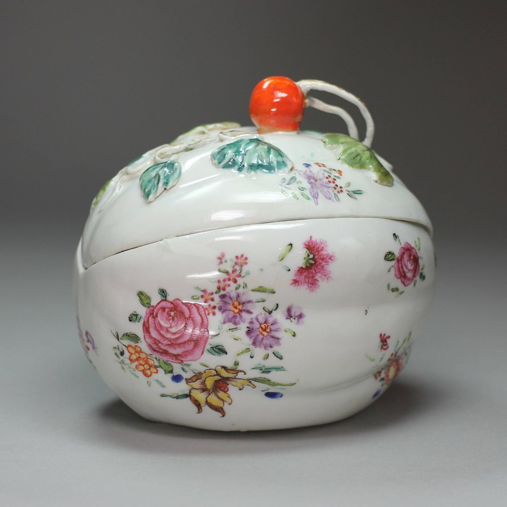 X525 Famille rose melon tureen and cover, Qianlong (1736-95)
