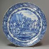 X561 Dutch Delft blue and white dish, dated 1722