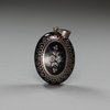 X693 Victorian gold and tortoiseshell pique pendant, circa 1870