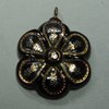 X699c Victorian gold and tortoiseshell pique pendant, circa 1870