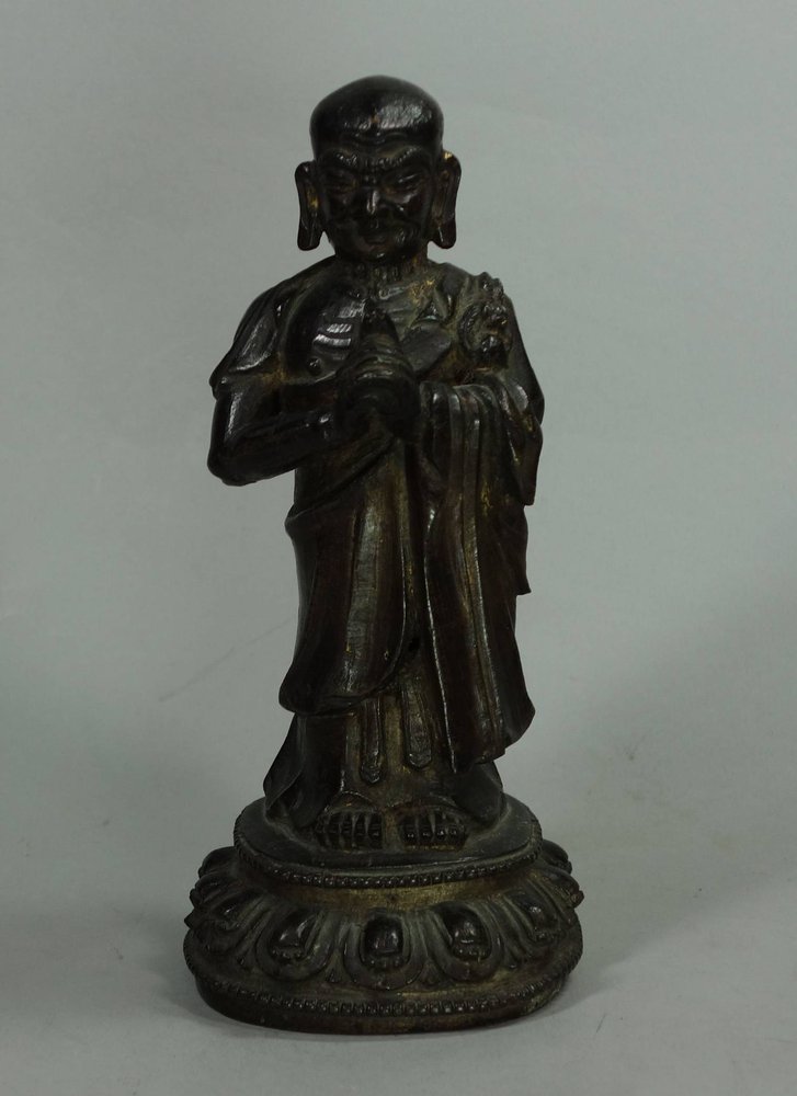X717 Bronze figure of a Lohan, Ming dynasty (1368-1626)