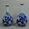 X741 Pair of Chinese blue and white vases, Kangxi (1662-1722)