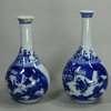 X741 Pair of Chinese blue and white vases, Kangxi (1662-1722)