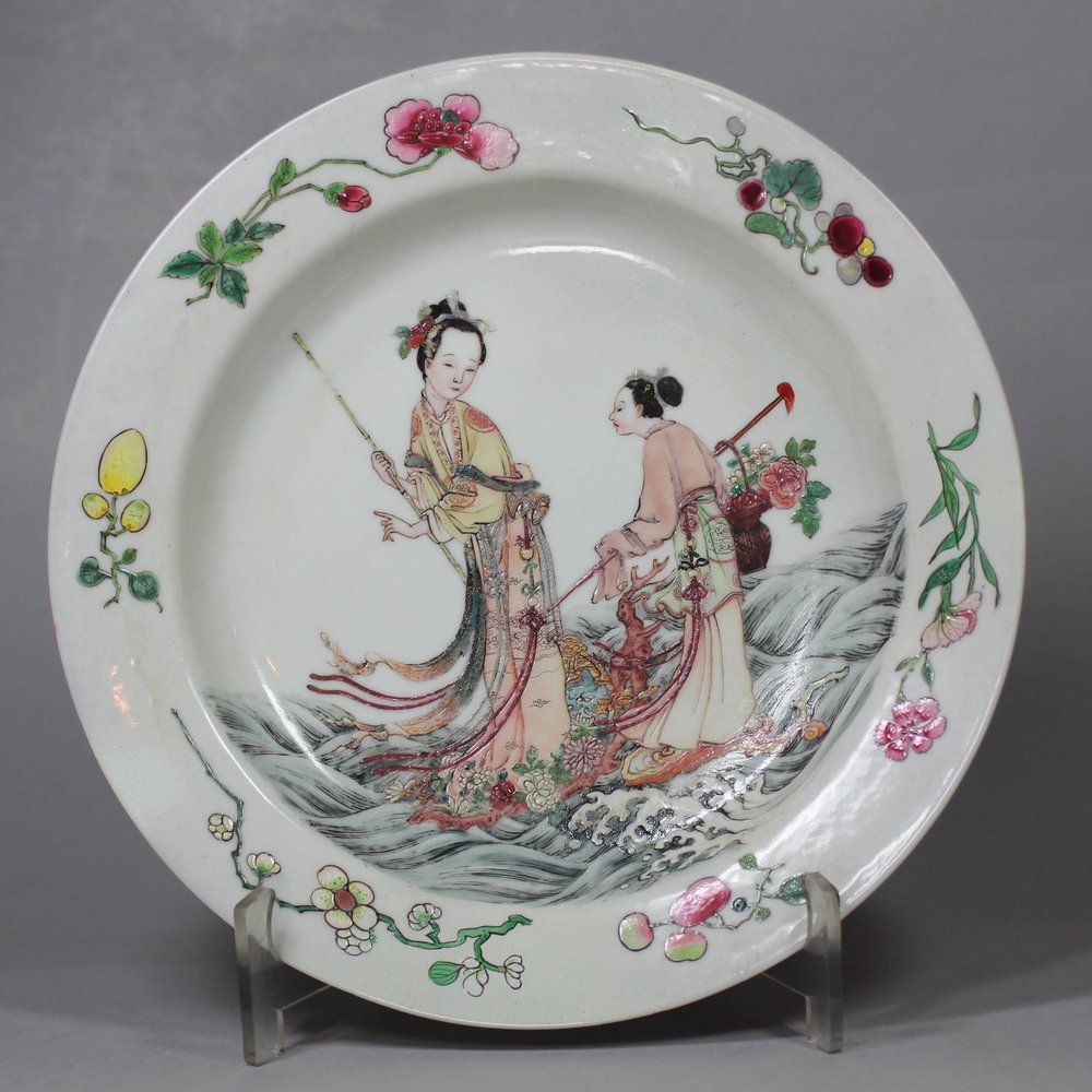 X804 Famille rose ruby-backed saucer, Youngzheng (1723-35)