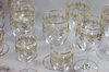 X815 Set of eight wine glasses with gilded decoration 