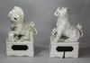 X834 Pair of Chinese blanc de chine Dogs of Fo, late Ming dynasty