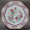 X850 Pair of Chinese octagonal famille rose dishes