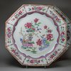 X850 Pair of Chinese octagonal famille rose dishes