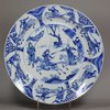 X880 Blue and white charger, Kangxi (1662-1722)