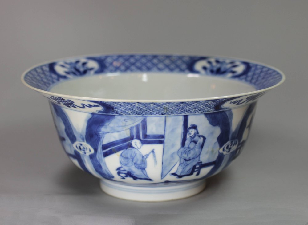 X949 Blue and white bowl,  Kangxi (1662-1722)