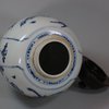 X970 Blue and white ginger jar with pierced wooden cover