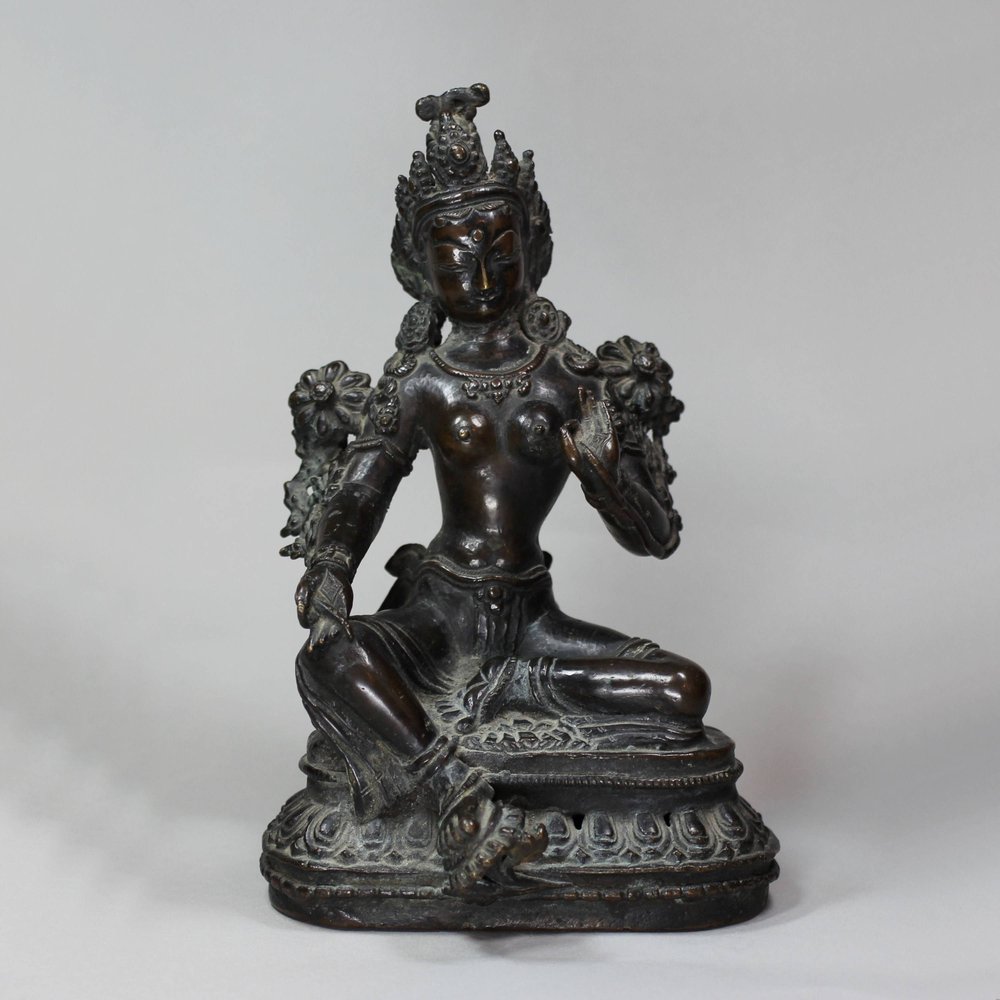 Y115 Himalyan bronze seated Bodhisattva, (18th-19th century)