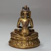 Y143 A Tibetan copper gilt figure of Amitayus, 15th century