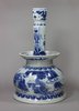 Y248 Chinese blue and white transitional candlestick, Chongzhen (1628-43), decorated with, height: condition: