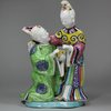 Y266 Polychrome biscuit figure group, Qianlong (1736-1795)
