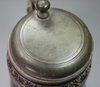 Y348 German Westerwald stoneware tankard with pewter cover