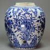 Y370 Blue and white ginger jar, Kangxi (1662-1722)