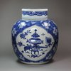 Y483 Blue and white ginger jar and cover, Kangxi (1662-1722)