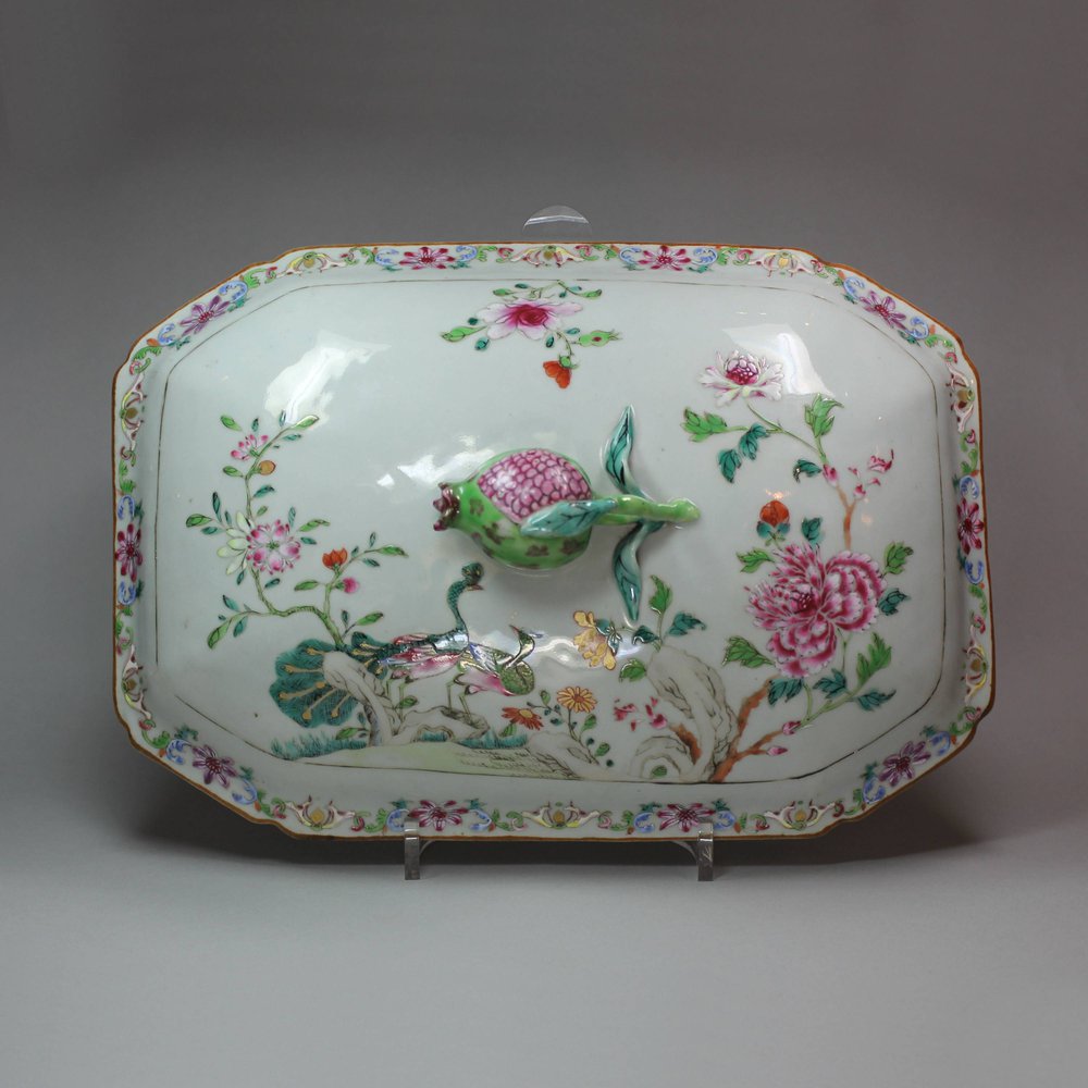 Y492 Famille rose tureen cover, Qianlong (1736-95)