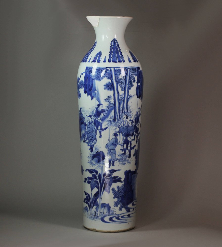 Y543 Blue and white sleeve vase (rolwagen), Chongzhen (1628-1643)