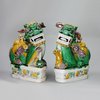 Y62 Pair of famille verte incense holders, Kangxi (1662-1722)