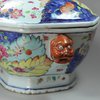 Y645 Famille rose 'tobacco leaf' tureen and cover