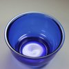 Y666 Peking blue glass bowl, 19th century, on a short foot